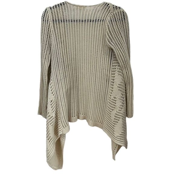 Elegant Cream Open-Knit Women's Sweater - Picture 2 of 10